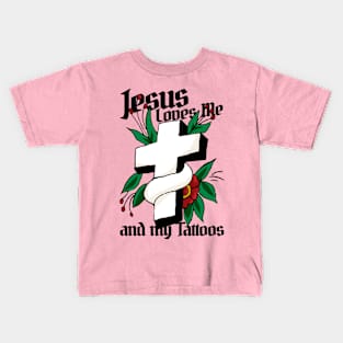 Vintage Cross Tattoo Kids T-Shirt